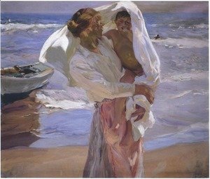 Joaquin Sorolla y Bastida - Just Out of the Sea, 1915