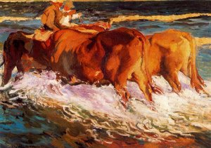 Oxen (Study for 'sun in the afternoon')