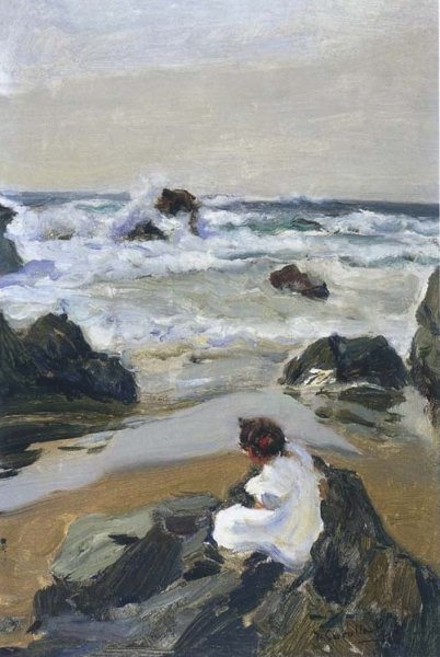 Elenita at the Beach, Asturias