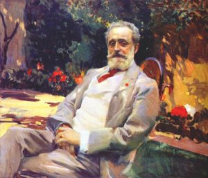 Raimundo de Madrazo in his Paris garden