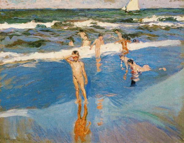 Boys in the sea